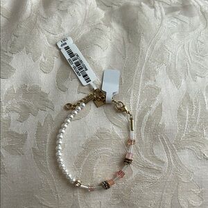 468.‎ Coeur de Lion Elegant Gold with Pearl Light Pink & Peach Bracelet